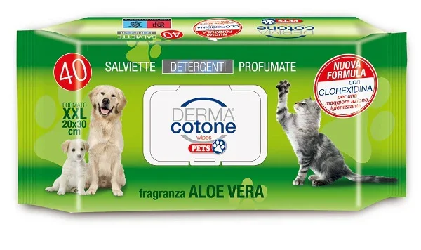 DERMACOTONE SALVIETTINE PET ALOE 40 PEZZI - immagine 2